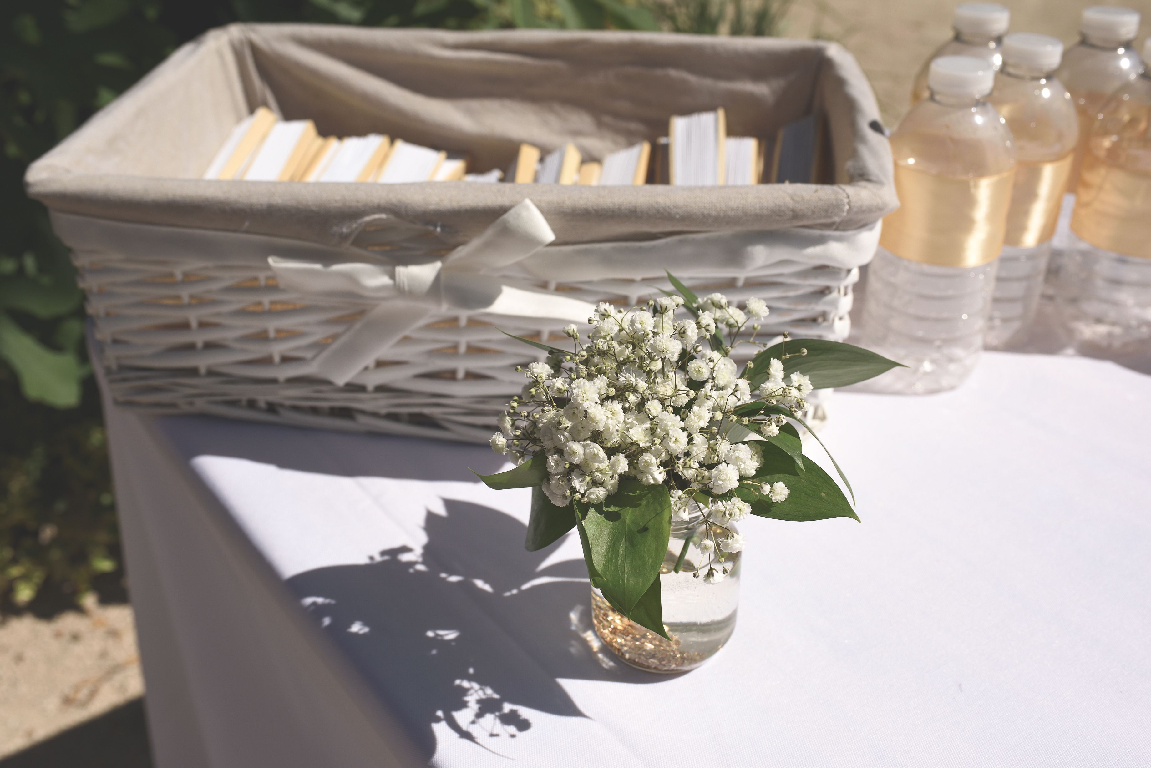 Fleurs pour table de l'urne mariage