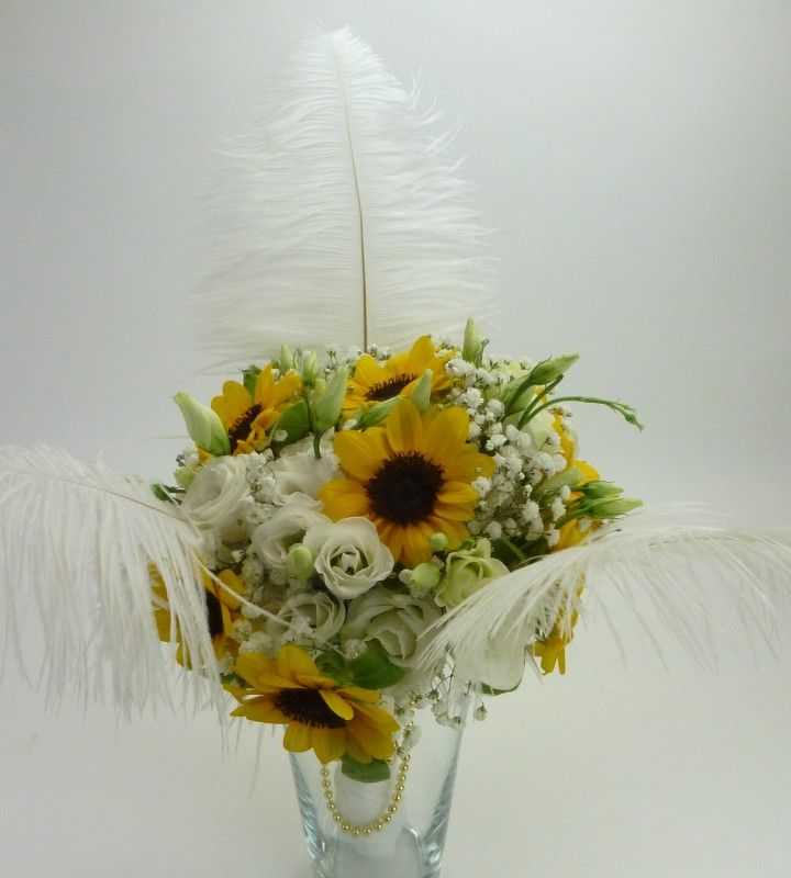 Bouquet de la mariée avec tournesols