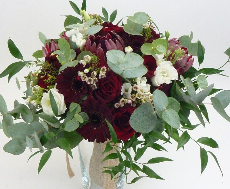 Bouquet De La Mariée Rouge Et Blanc