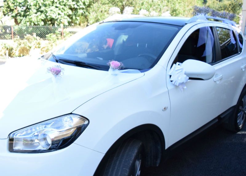 Voiture Fleurie Mariage - Décors voiture Mariage - A Fleur d'Art - Artisan Fleuriste Professionnelle