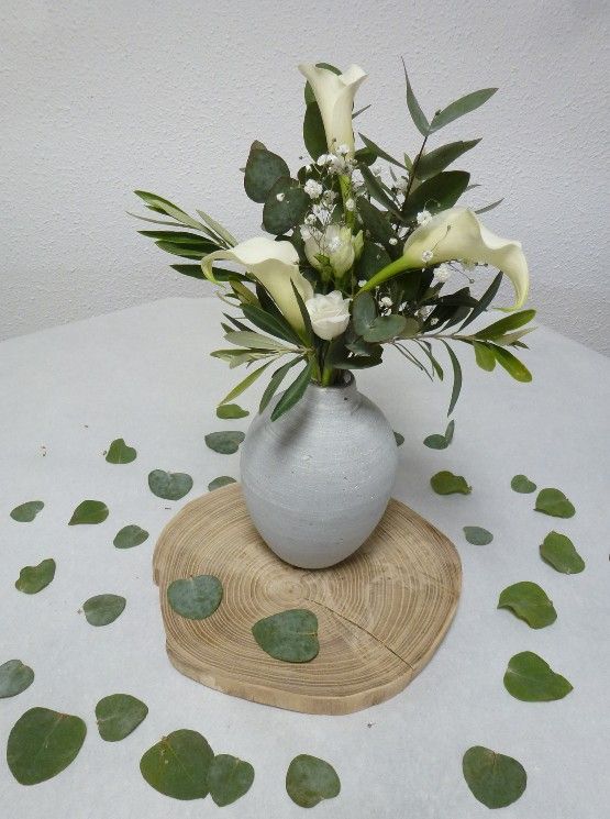 Centre De Table Mariage Simple Et Nature Fleuriste Toulouse