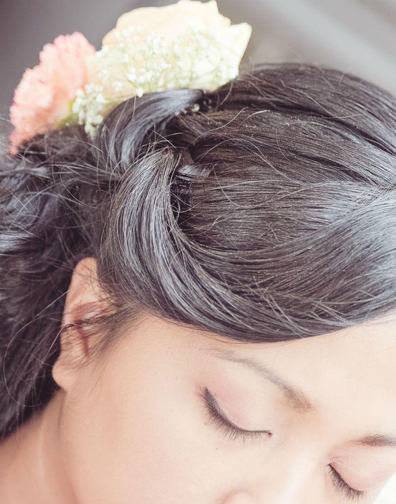 Coiffure Florale Mariage - A Fleur d'Art - Artisan Fleuriste Professionnelle Mariage 